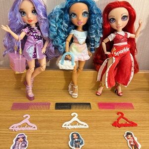 Mint Rainbow High Fashion Core Doll Set with Violet, Skyler and Ruby